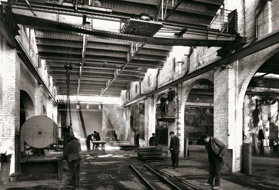 La Farga de L'Hospitalet cuando era una fundición, principios del siglo XX